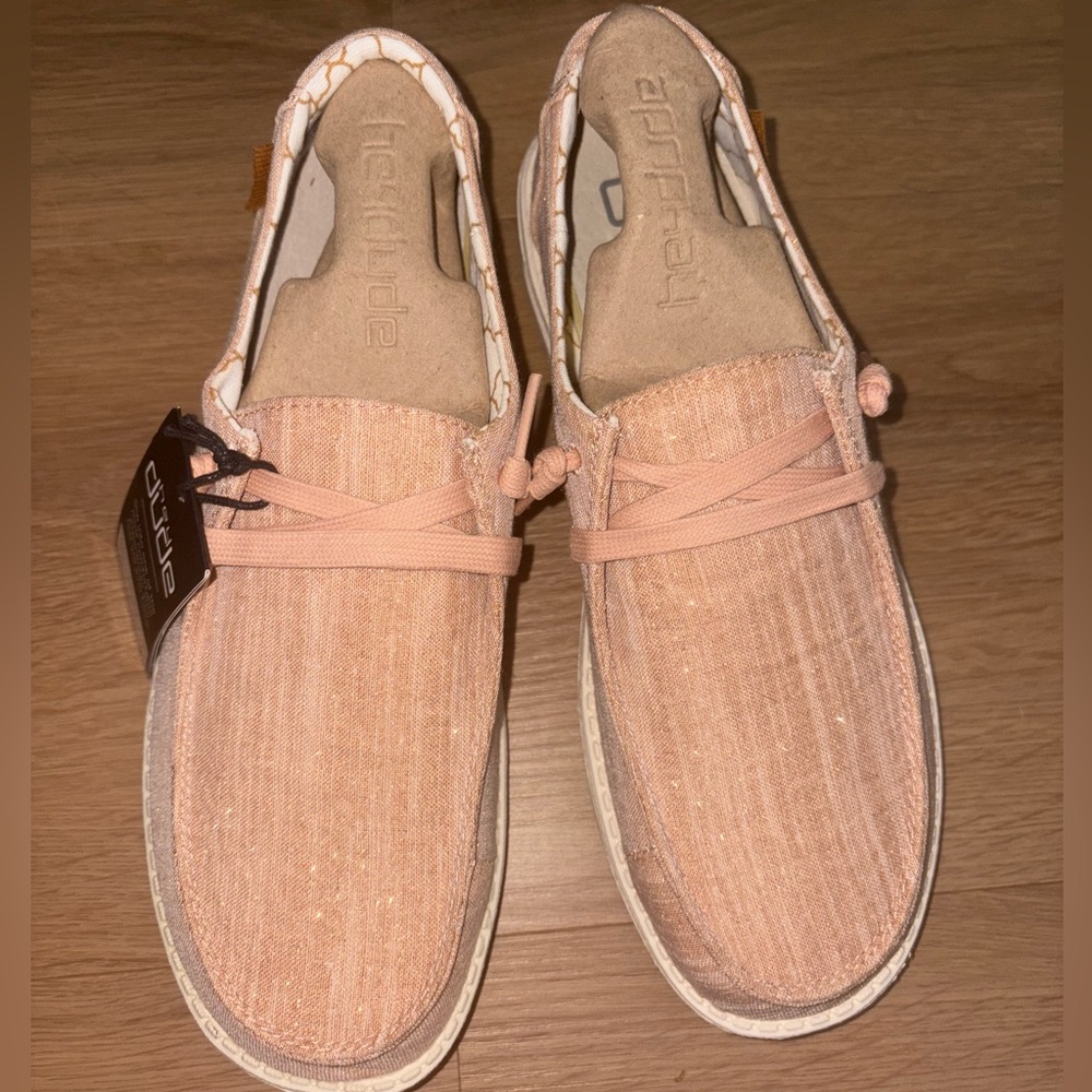 ROSE GOLD SHIMMER WOMENS HEY DUDES